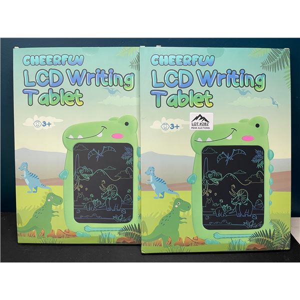 Lot of 2 Dinosaur LCD Writing/Drawing Tablet Doodle Pads for Kids