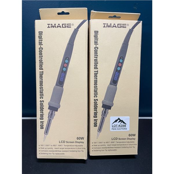 Lot of 2 Image Digital-Controlled Thermostatic Soldering Irons