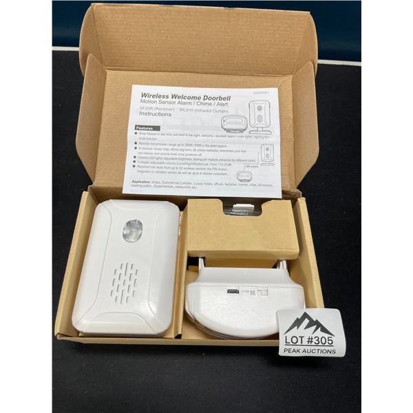 Lot of 1 Wireless Welcome Doorbell w/ Motion Sensor Alarm/Chime