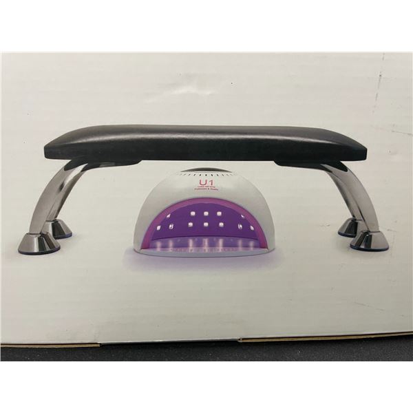 Lot of 1 Rubber Base/Non-Slip Manicure Hand Rest - 100% Leather Hand Rest for Doing Nails