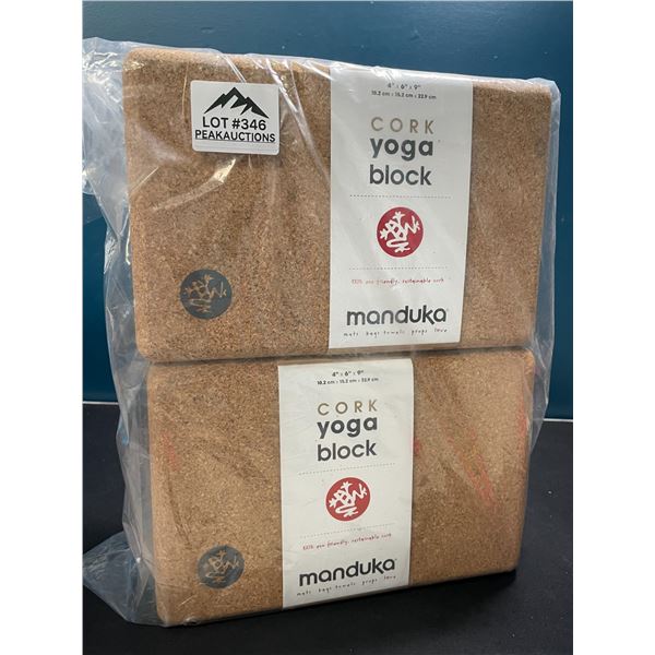 Lot of Manduka Cork Yoga Blocks - 2pack