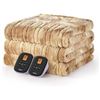 Image 1 : Lot of 1 Woomer LARGE SIZE Electric Heated Plush Blanket - 100 x 90 inch - Beige - BRAND NEW!