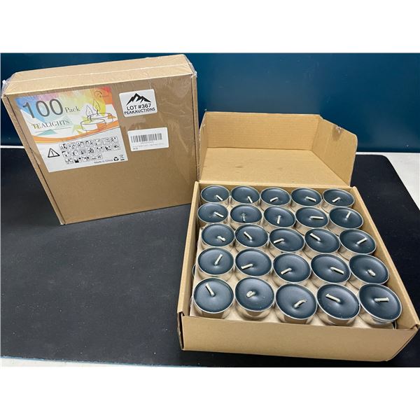 Lot of 2 Boxes of Tealight Candles - 100 Per Box!/200 Total