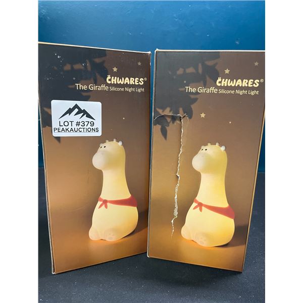 Lot of 2 Giraffe Silicone Night Lights