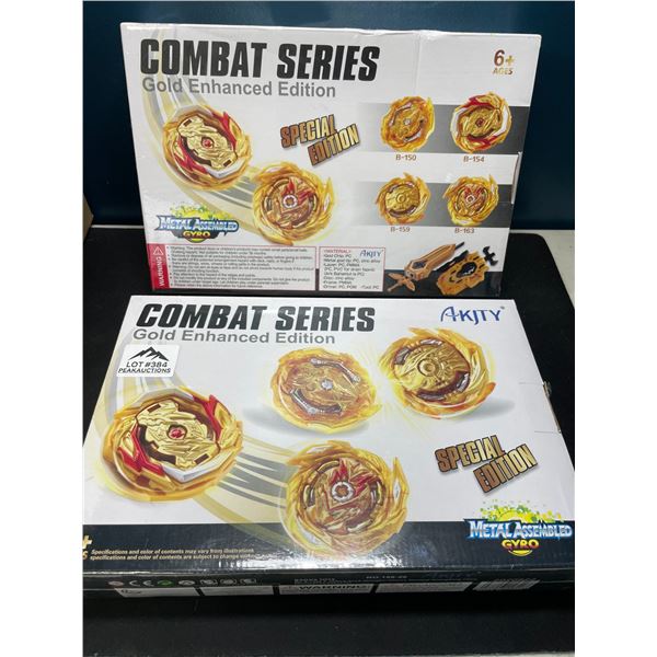 Lot of 2 Beyblade-Style Toy Sets