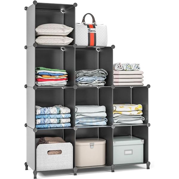 Lot of 1 Wolizom 9-Cube Storage Organizer - Brand New! (Black)