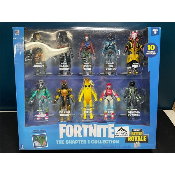 Lot of 1 Fortnite The Chapter 1 Collection 11PC Toy Figure Set - Brand New!