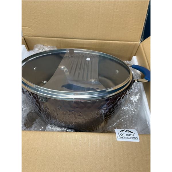 Lot of 1 Dutch Oven Cooking Pot with Lid - Blue