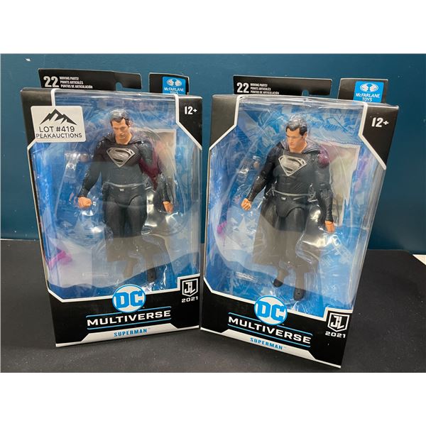 Lot of 2 DC Multiverse Superman Action Figures by McFarlane Toys