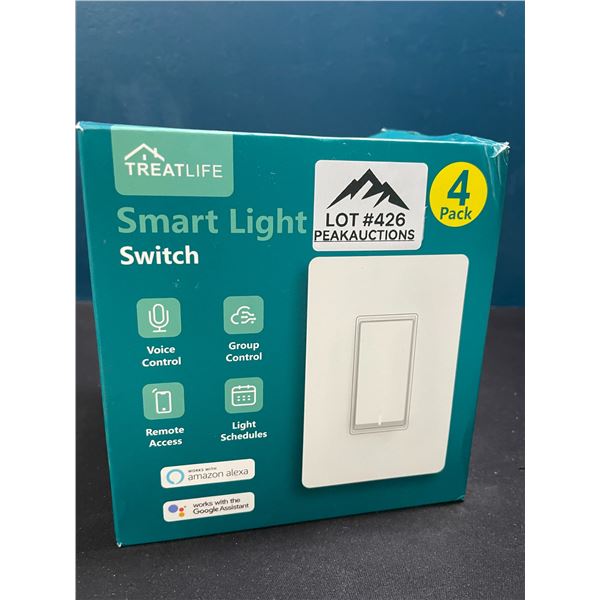Lot of 1 Multi-Pack of Smart Light Switches - 4 in Box