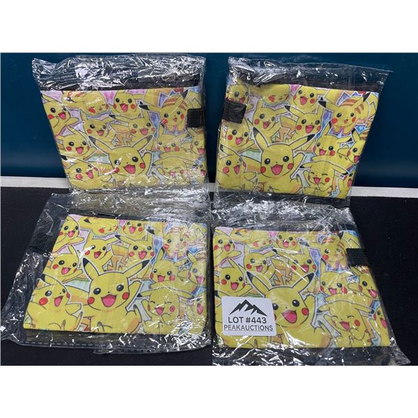 Lot of 4 Pikachu Coin Pouches/Small Zipper Pouches