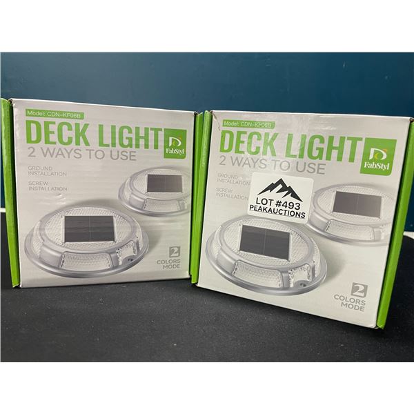 Lot of 2 Multi-Packs of Solar Deck Lights - 4 per box/8 total