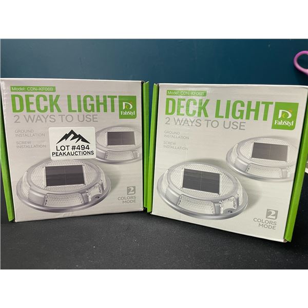 Lot of 2 Multi-Packs of Solar Deck Lights - 4 per box/8 total