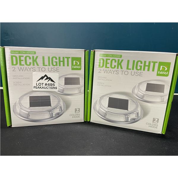 Lot of 2 Multi-Packs of Solar Deck Lights - 4 per box/8 total