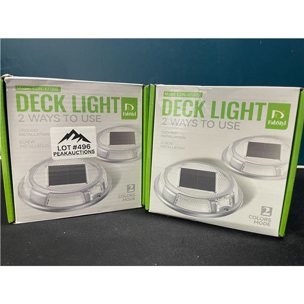 Lot of 2 Multi-Packs of Solar Deck Lights - 4 per box/8 total