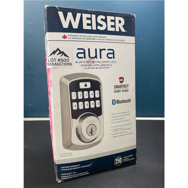 Lot of 1 Weiser Aura Bluetooth Keypad Smart Lock