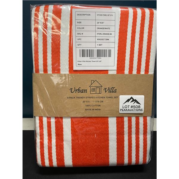 Lot of 1 Pack of Urban Villa 12PC Premium Oversized Dinner Napkins - 20 x 30 in Size