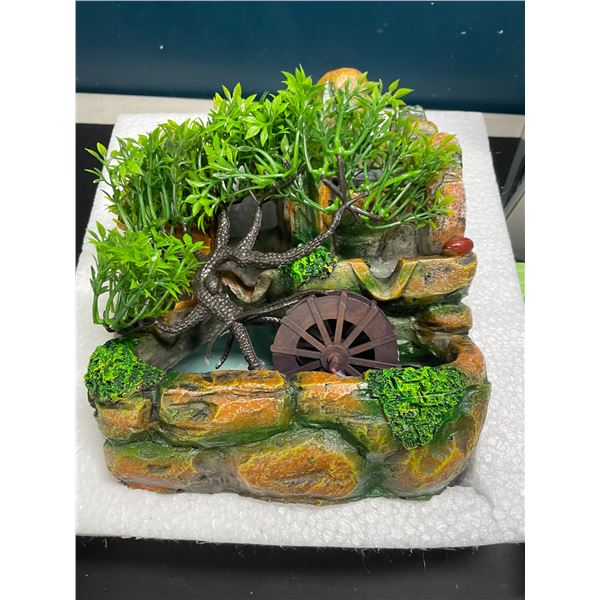 Lot of 1 Surprizon Indoor Tabletop LED Waterfall Fountain w/ Automatic Pump - Brand New in Box!