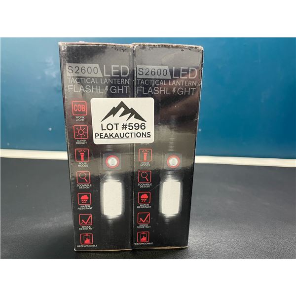 Lot of 2 LED Tactical Flashlights - Brand New Sealed!
