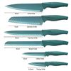 Image 2 : Lot of 1 Wanbasion Stainless Steel Professional Kitchen Knife Set - 6PCS - Green