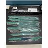 Image 3 : Lot of 1 Wanbasion Stainless Steel Professional Kitchen Knife Set - 6PCS - Green