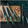 Image 1 : Lot of 1 Wanbasion Stainless Steel Professional Kitchen Knife Set - 6PCS - Green