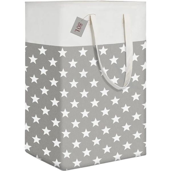 Lot of 2 Pop-Up Laundry Hampers - Star Design - 24in x 16in - Great for laundry, kids toys, etc.