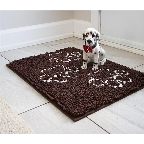 Lot of 1 Deluxe Microfibre Extra Thick Shaggy/Plush Indoor Non-Slip Pet Rug/Mat - 48 x 30in