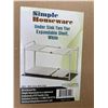 Image 4 : Lot of 1 Simple Houseware Under Sink Two-Tier Expandable Shelf - White