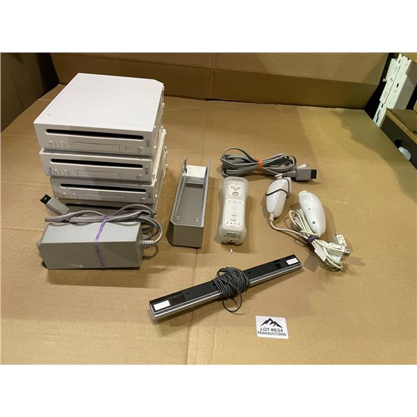 Lot of 4 Nintendo Wii Consoles - Used/As Is - For Parts/Repair