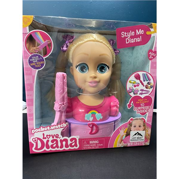 Lot of 1 Pocket Watch Love Diana - Style Me Diana Hairstyling Doll