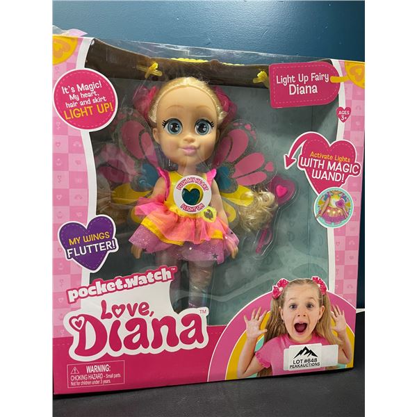 Lot of 1 Pocket Watch Love Diana - Light-Up Fairy Diana Doll