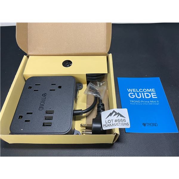 Lot of 1 Trond Prime Power Bar/Surge Protector w/ Multiple Outlets & USB Ports, & 10FT Cord!
