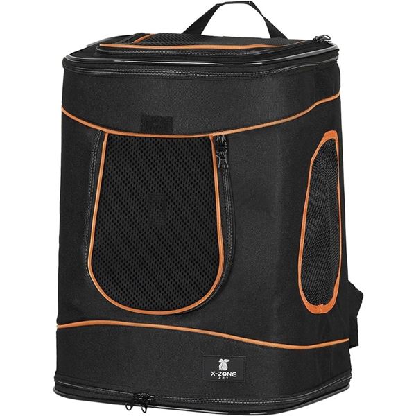 Lot of 1 X-Zone Dog/Cat Pet Carrier Backpack (12" x 13" x 16") holds pets up to 15lbs