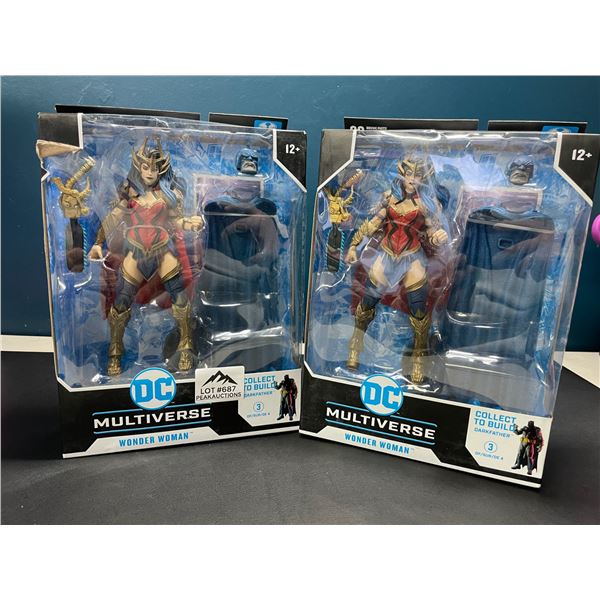 Lot of 2 DC Multiverse Wonder Woman Action Figures by McFarlane Toys