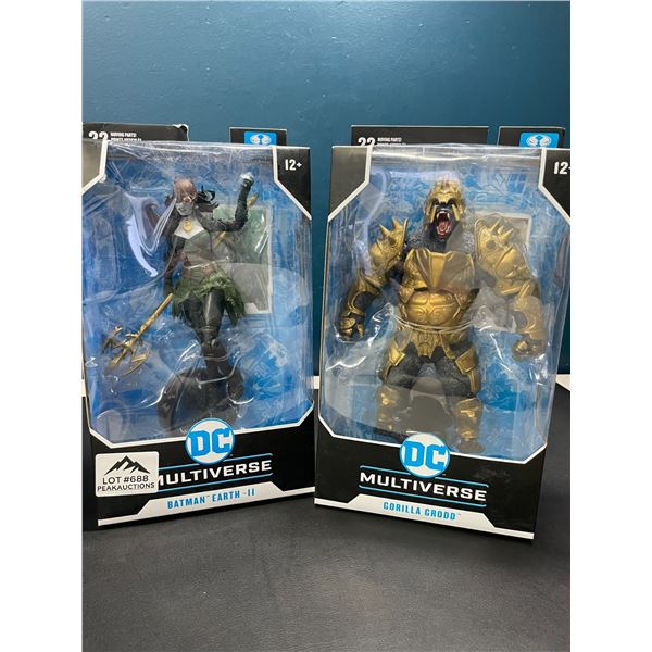 Lot of 2 DC Multiverse Action Figures by McFarlane Toys - Batman Earth & Gorilla Grodd