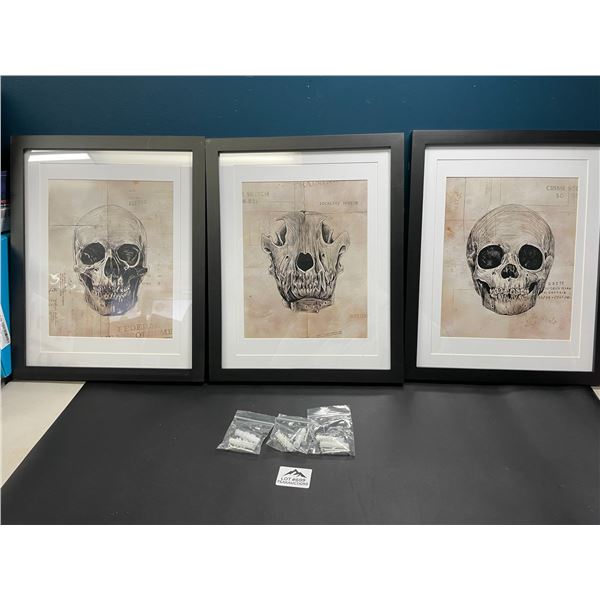 Lot of 3 Assorted Frame Art Pieces