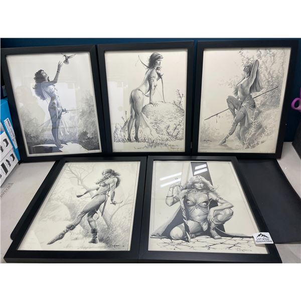 Lot of 5 Assorted Frame Art Pieces
