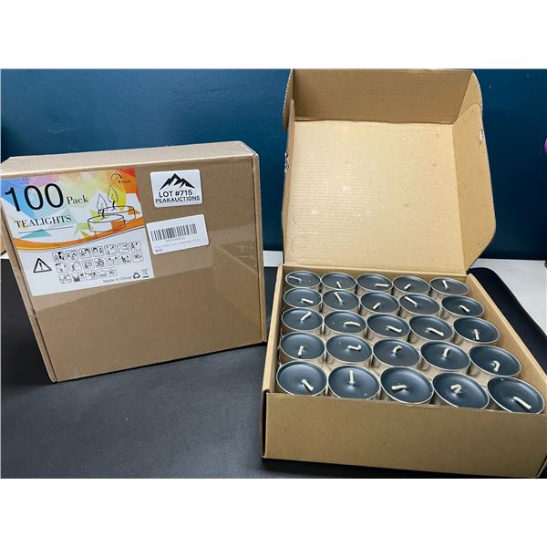 Lot of 2 Boxes of Tealight Candles - 100 Per Box!/200 Total