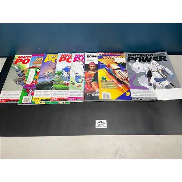 Lot of 8 Assorted Vintage/Collectible Nintendo Power Gaming Magazines