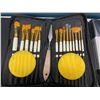 Image 2 : Lot of 2 Artify 15-Piece Multipurpose Brush Sets for Acrylic, Oil, Watercolor, and Gauche Painting