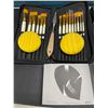 Image 2 : Lot of 2 Artify 15-Piece Multipurpose Brush Sets for Acrylic, Oil, Watercolor, and Gauche Painting
