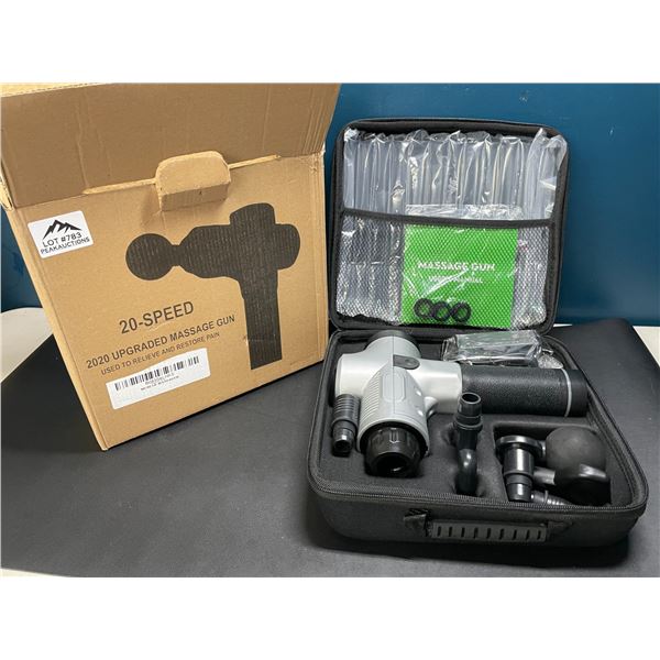 Lot of 1 20-Speed Handheld Deep-Tissue Massage Gun - Brand New in Box!