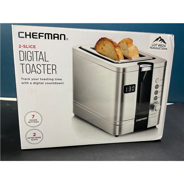 Lot of 1 Chefman 2-Slice Digital Toaster