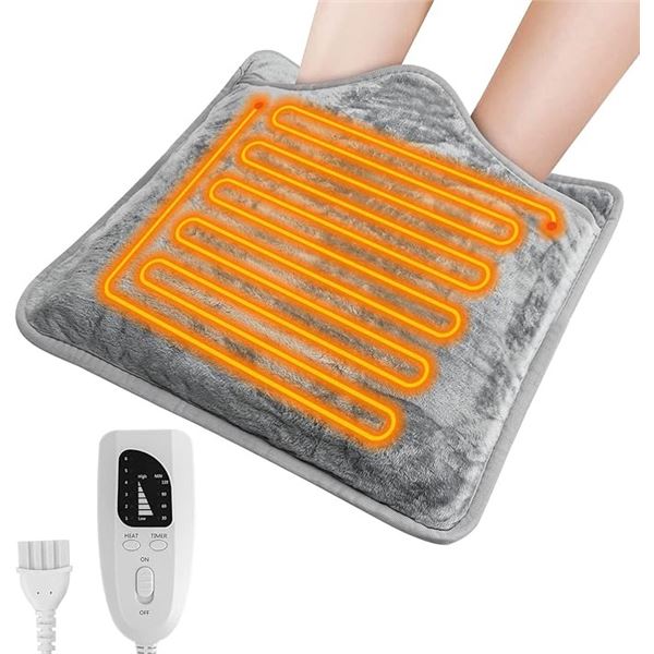 Lot of 1 Electric Heated Foot Warmer - 16 x 16in - Grey