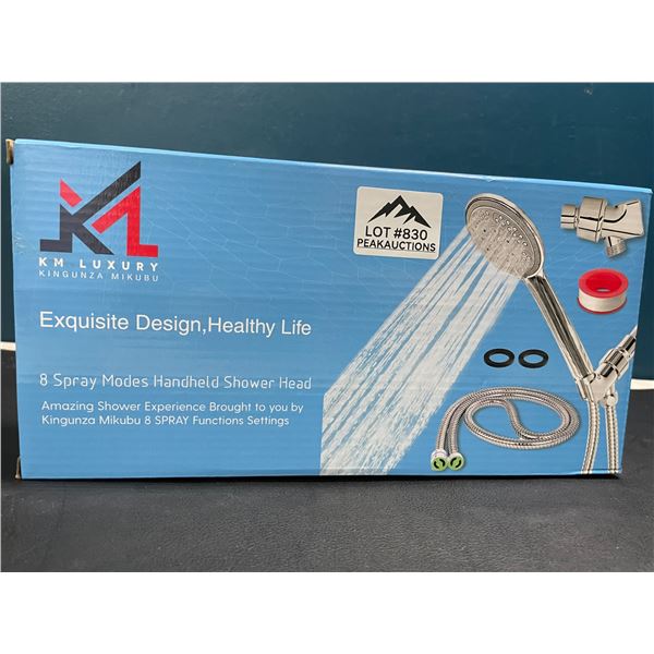 Lot of 1 KM Luxury Handheld Shower Head w/ 8 Spray Modes