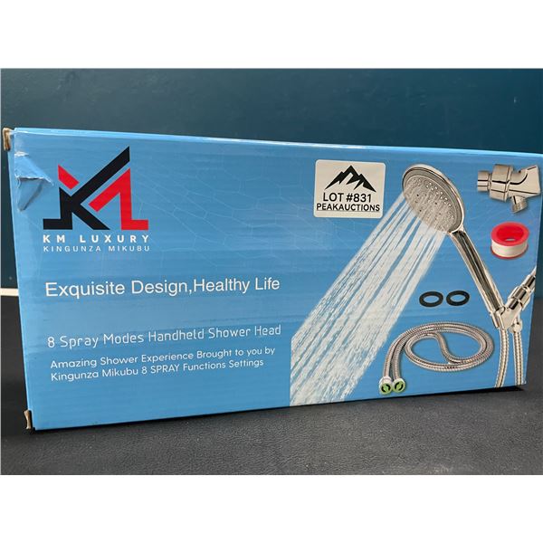 Lot of 1 KM Luxury Handheld Shower Head w/ 8 Spray Modes