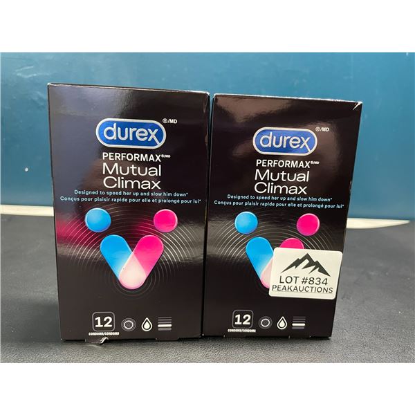 Lot of 2 Boxes of Durex Performax Mutual Climax Condoms