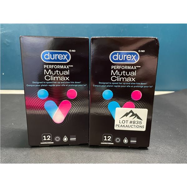 Lot of 2 Boxes of Durex Performax Mutual Climax Condoms