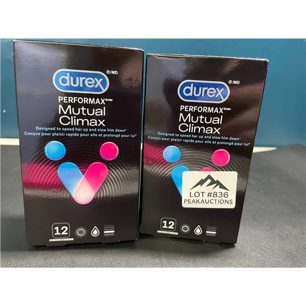 Lot of 2 Boxes of Durex Performax Mutual Climax Condoms